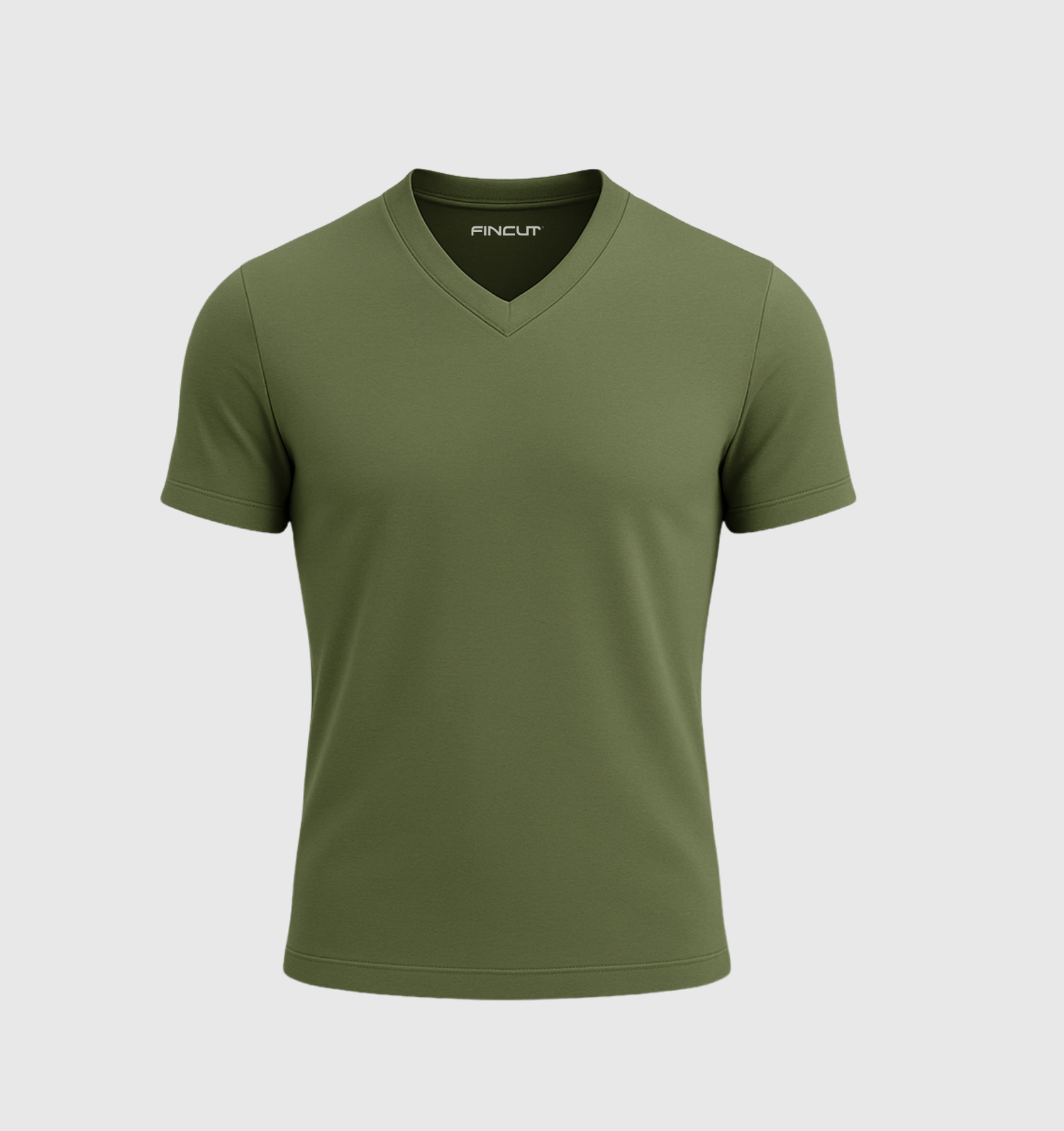 V-tričko - Khaki