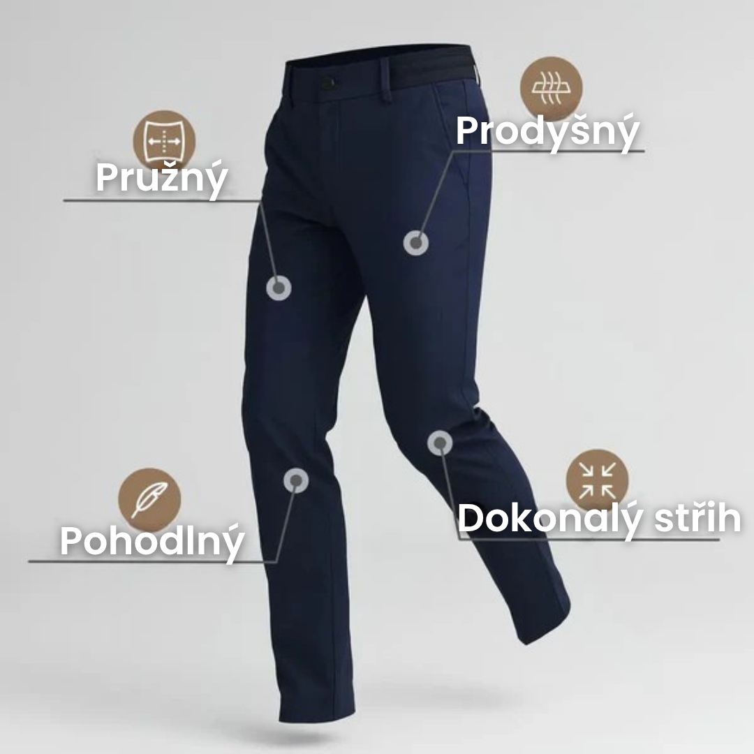 Nemačkavé kalhoty, které drží tvar po celý den