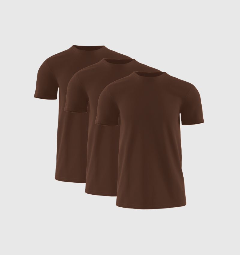 3-pack - hnědá