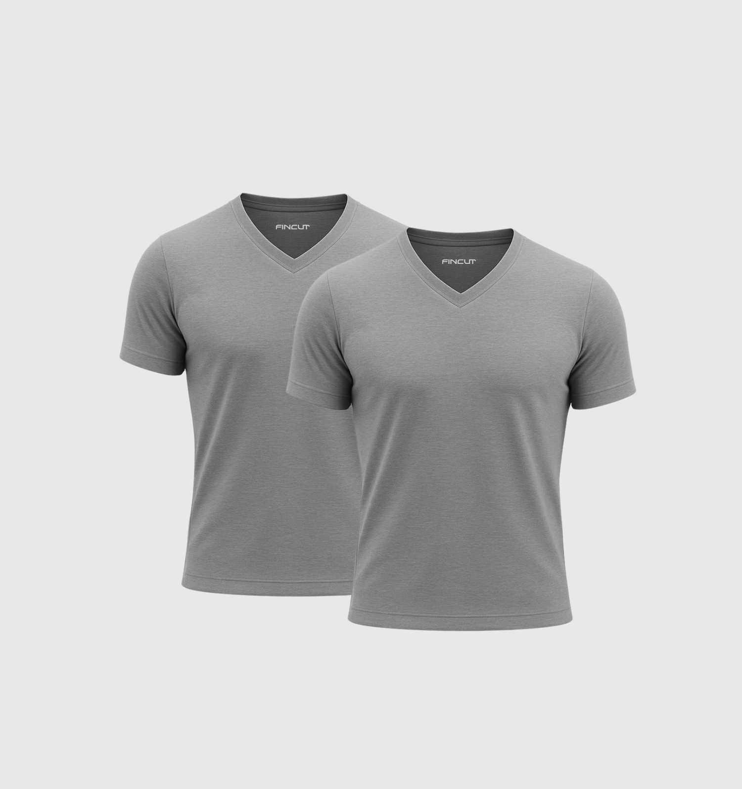 2-pack V-trička - šedá