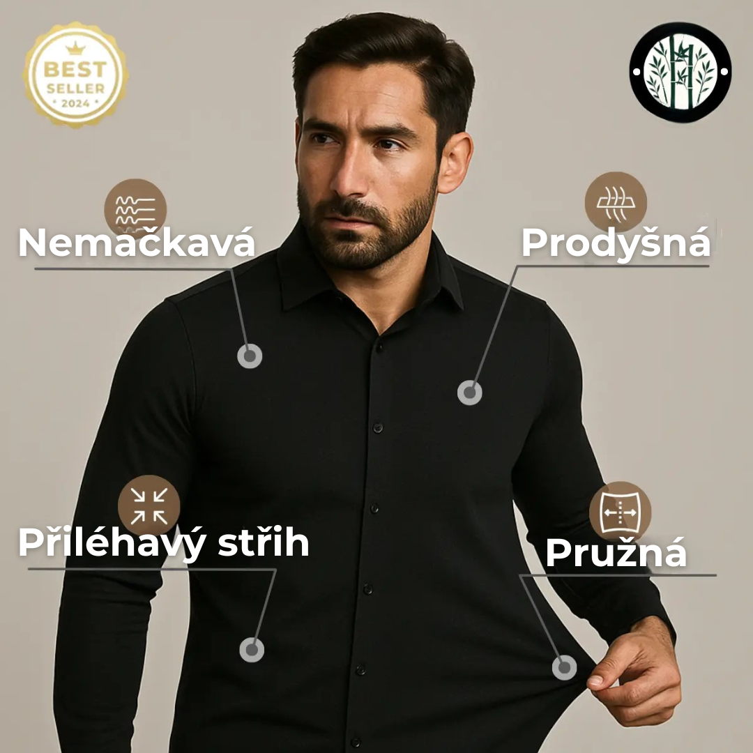 NEMAČKAVÁ KOŠILE S PŘILÉHAVÝM STŘIHEM