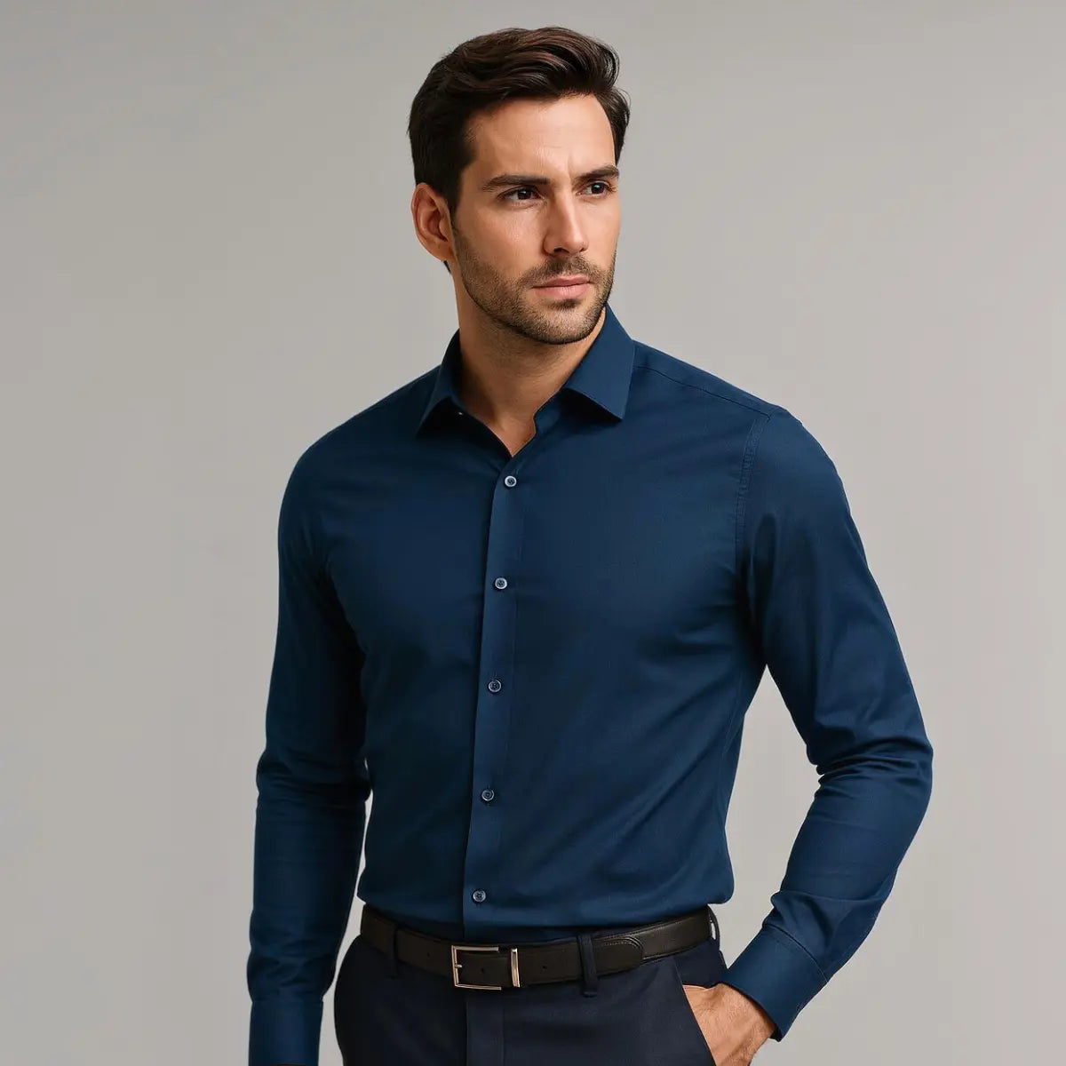 NON-WRINKLE SHIRT WITH A SLIM FIT